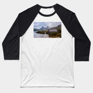 Cradle Mountain Peeking Out Baseball T-Shirt